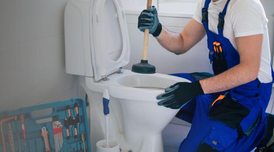Professional clogged toilet repair in Leslie, MO